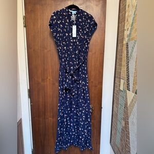 Draper James Floral Maxi Shirt Dress NWT